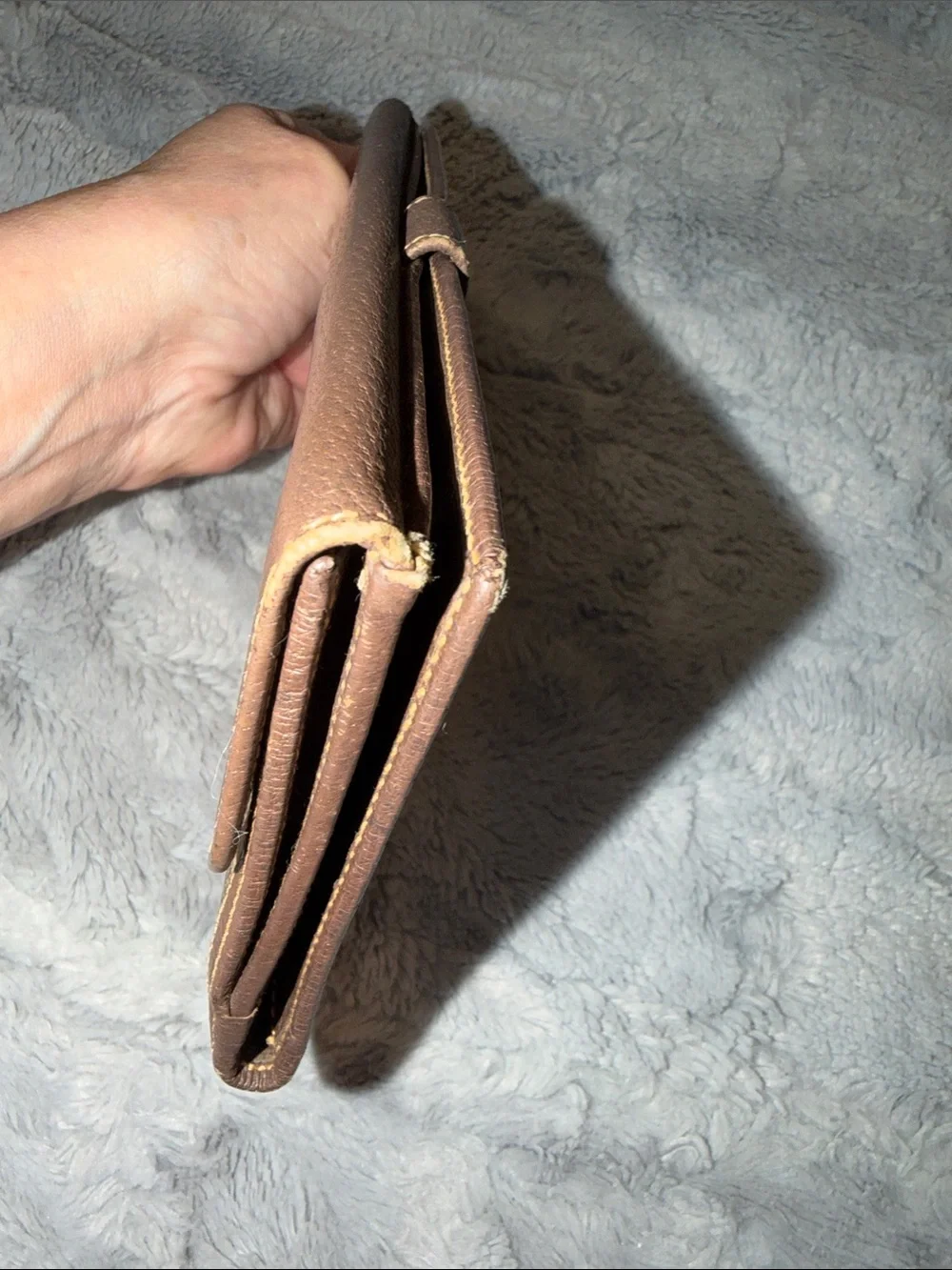 Gucci Beige GG Canvas Continental Wallet with Green Red Web and Brown Trim